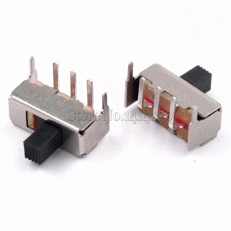 10PCS SS12F23 SS12F23VG5 0.5A 50V Toggle Switch 3PIN 1P2T 90 Degree Curved Needle Slide Switch Handle high 5mm