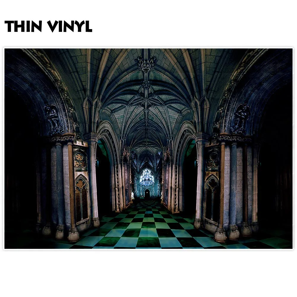 Фотофон Funnytree с изображением темного дворца, здание alice in wonderland, вечерние фоны для внутренних фотографий, фотография фотосессия