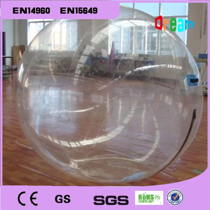 2,5 m 0,8 mm PVC opblaasbare waterloopbal Menselijke hamsterbal Zorbbal Plastic bal Waterballon