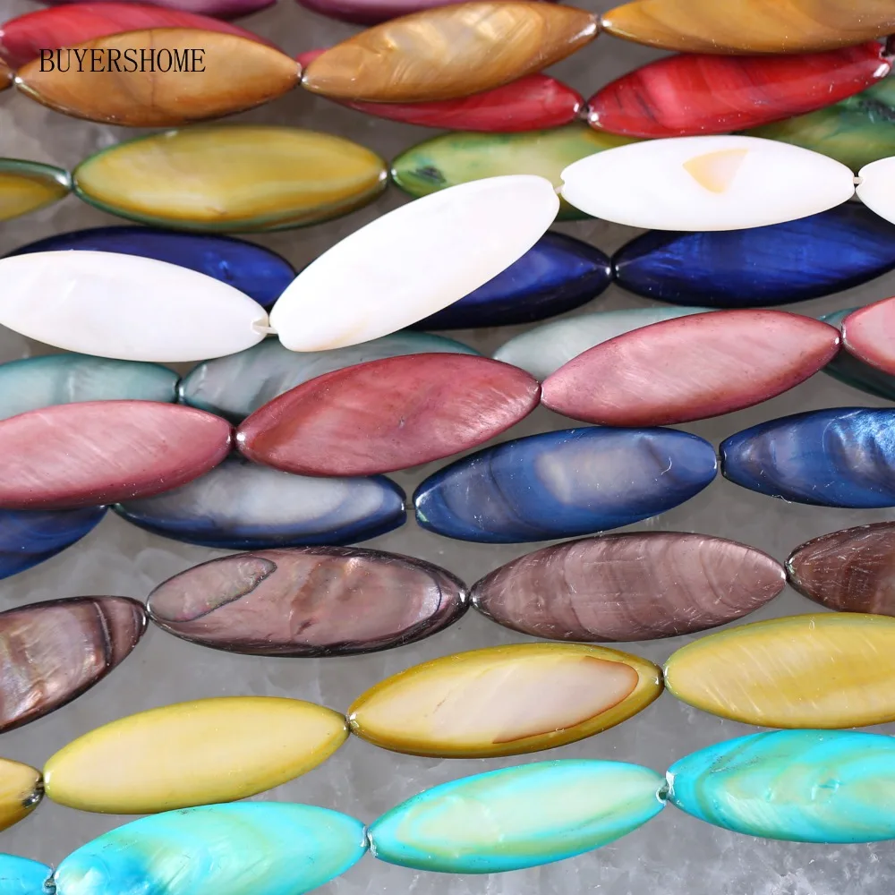 Fahion Jewelry 10X30MM  Color Mother Of Pearl Shell Loose Beads String 15\