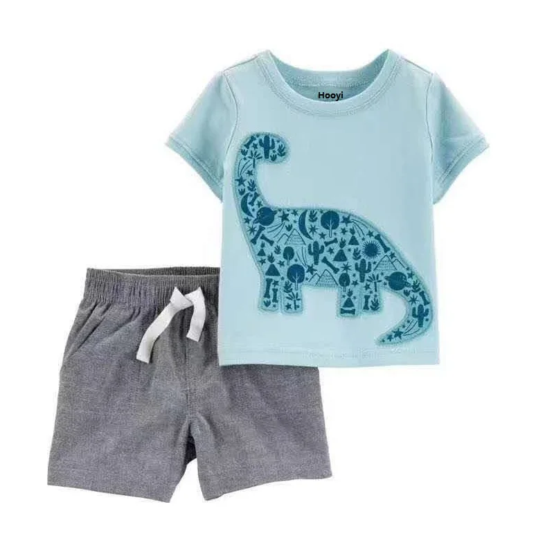 Giraffe Kleidung Anzug Für Jungen 6 9 12 18 24 Monat Sommer Baby T-shirts Shorts Hosen 2-Stück sets Outfits Baumwolle Tops Overalls – Detail 3