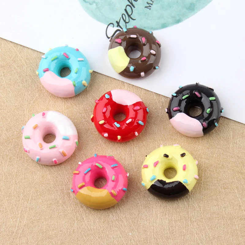 6/8/10 stücke Mini süße Süßigkeiten Donut Puppe Essen so tun, als spielen Puppenhaus Zubehör Miniatur Home Craft Dekor Kuchen Kinder Küche Spielzeug – Detail 33