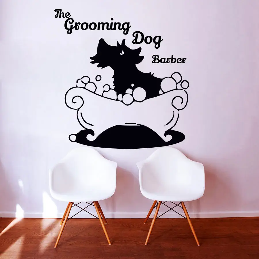 

Dog Grooming Salon Pet Shop Sticker Decal Muurstickers Posters Vinyl Wall Art Decals Parede Decor Mural Pet Shop Sticker