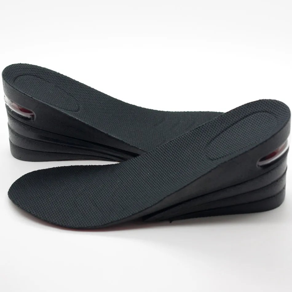 3-8cm Height Increasing Men's PU Adjustable Elevator insole Lift Inserts Shoes Pad 4 Layers Increased Height for Men