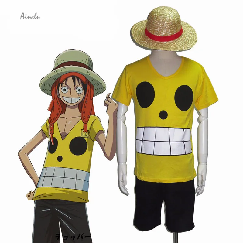 

Ainclu FreeShipping One Piece Film Z MonkeyDLuffy Summer Uniform Adult Kid Cosplay Costume for Halloween Customize for plus size