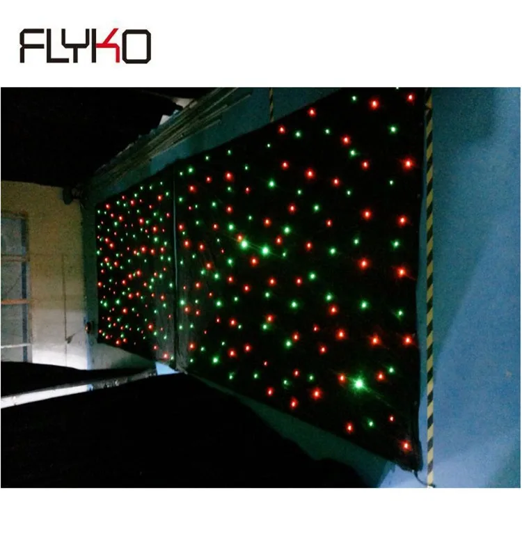 Imagem -02 - Flyko-cortina com Estrela de Led Cor Única 16 Peças Quadrado para Eventos 3x6m