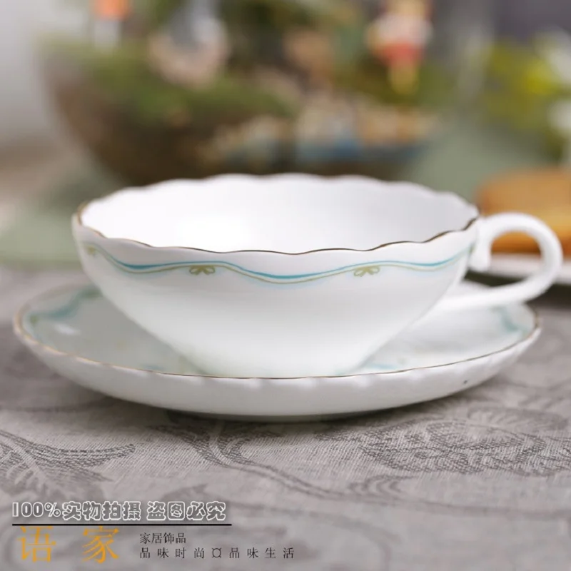 English Afternoon Tea High-Grade Bone China Coffee Cup And Saucer Japanese Style Cup European cup Free Shipping