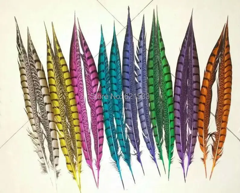 New!10Pcs/Lot!14-16inches 35-40cm long Multicolor Lady Amherst Pheasant Tail feathers, Lady Amherst Feathers for Hats&crafts etc