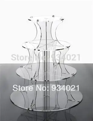 

4 Tier Acrylic Cupcake Stand - Holds 29 Cupcakes