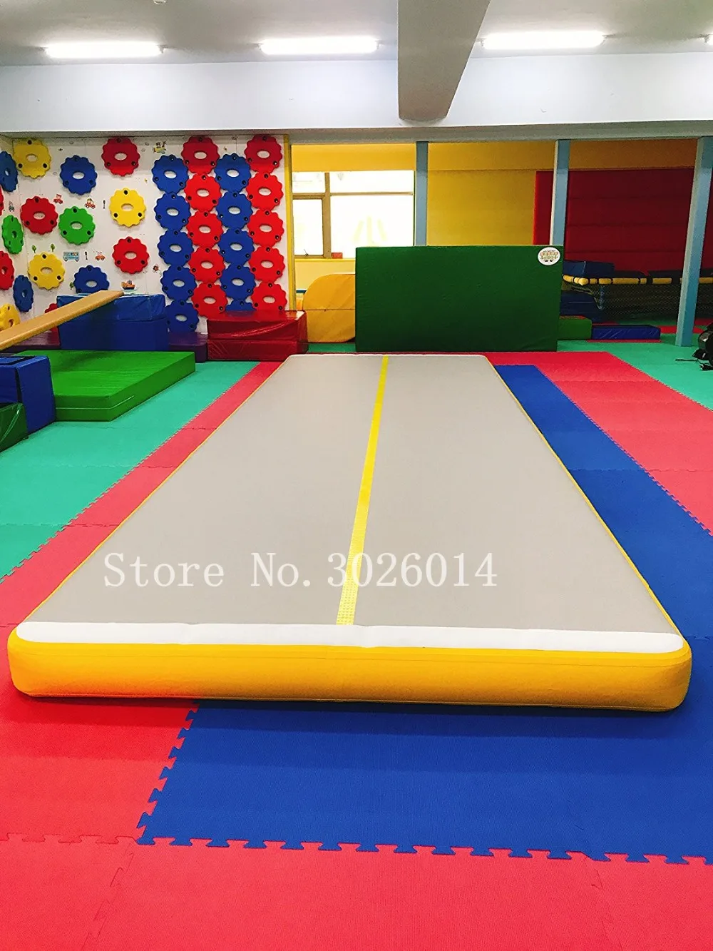 5x1x0.2m Materasso Gonfiabile per Ginnastica Palestra Tumble Airtrack Pavimento Tumbling Air Track Con una pompa