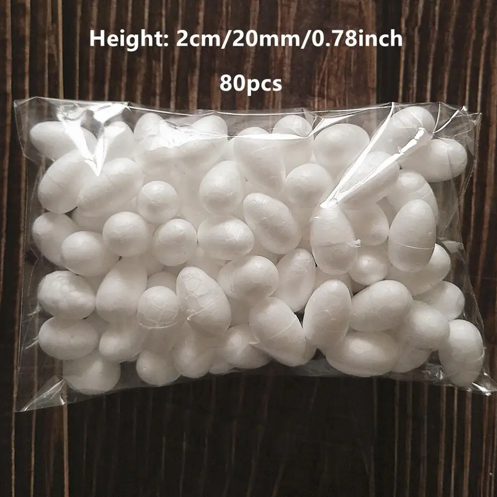 2/2.5/3/4/4.5/5.5cm 10-100pcs Water Drop Modeling Shaped Styrofoam Foam Crafts Flower Heart DIY Handmade White Foam Rose Buds