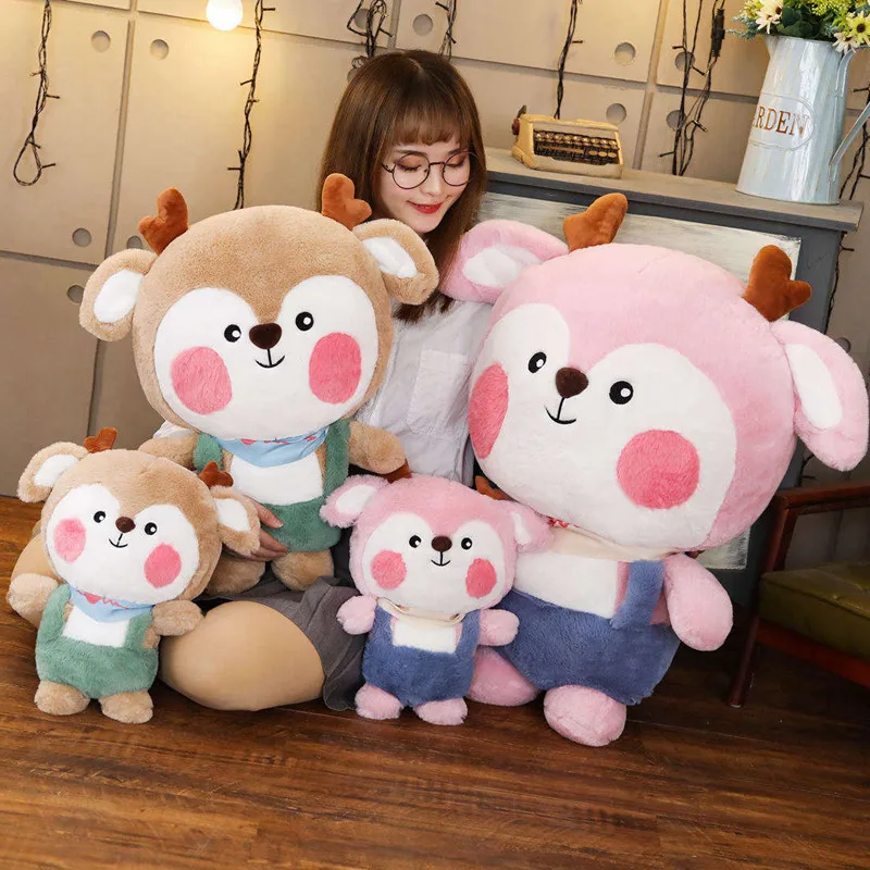 

40/60/80cm Cute Deer Plush Toys Soft Sika Deer Pillow Dolls Kawaii Stuffed Plush Animals Toy Kids Baby birthday Appease Gifts