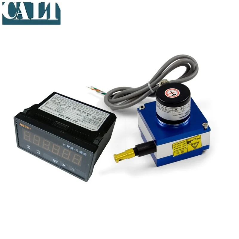 CALT length measuring counter meter with 6 digit indicator Wheel encoder draw wire displacement sensor