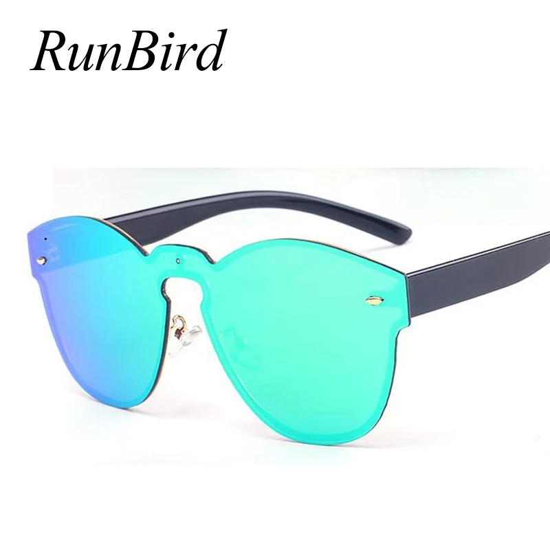 

RunBird Flat Panel Conjoined Spectacle Rivet Round Sunglasses Women Summer Sun Glasses Brand Designer Vintage Oculos UV400 R032