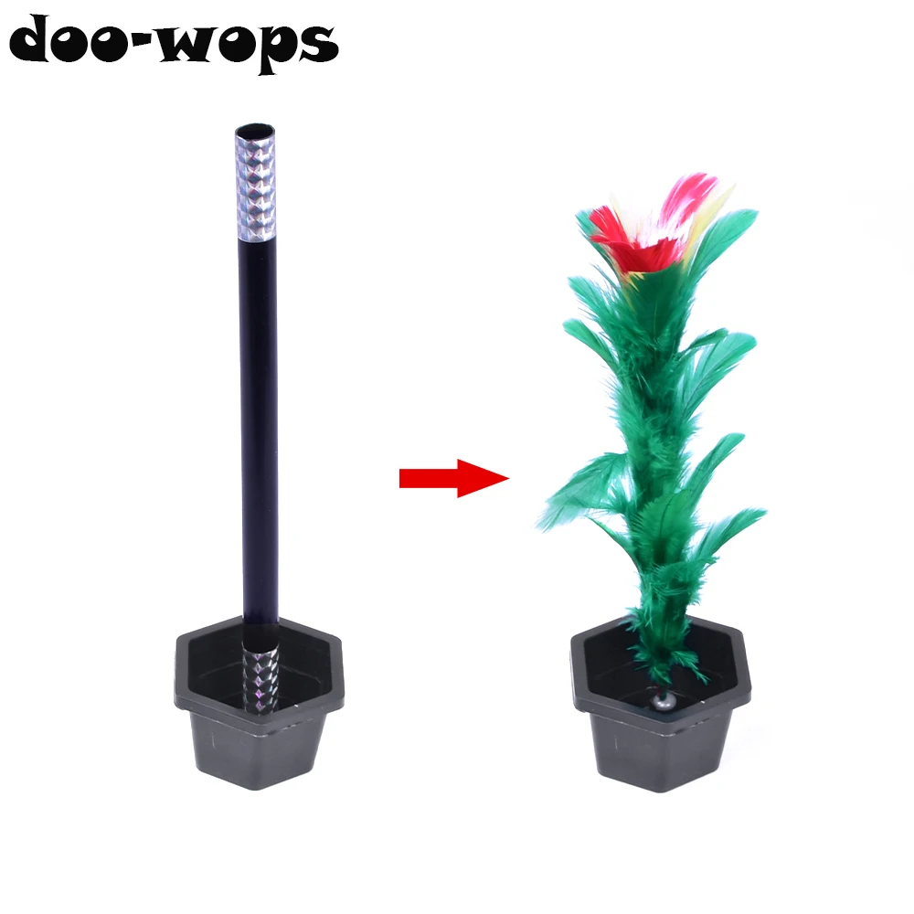 Appearing Flower In Pot From Wand /Stick to Flower (Small size) Magic Tricks Close Up Stage Street Comedy Mentalism Magia