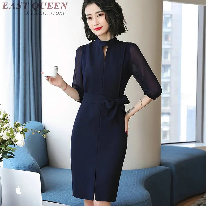 

Midi dress with belt women ladies elegant business office dress for work korean streetwear dinner special occasion dress DD1041