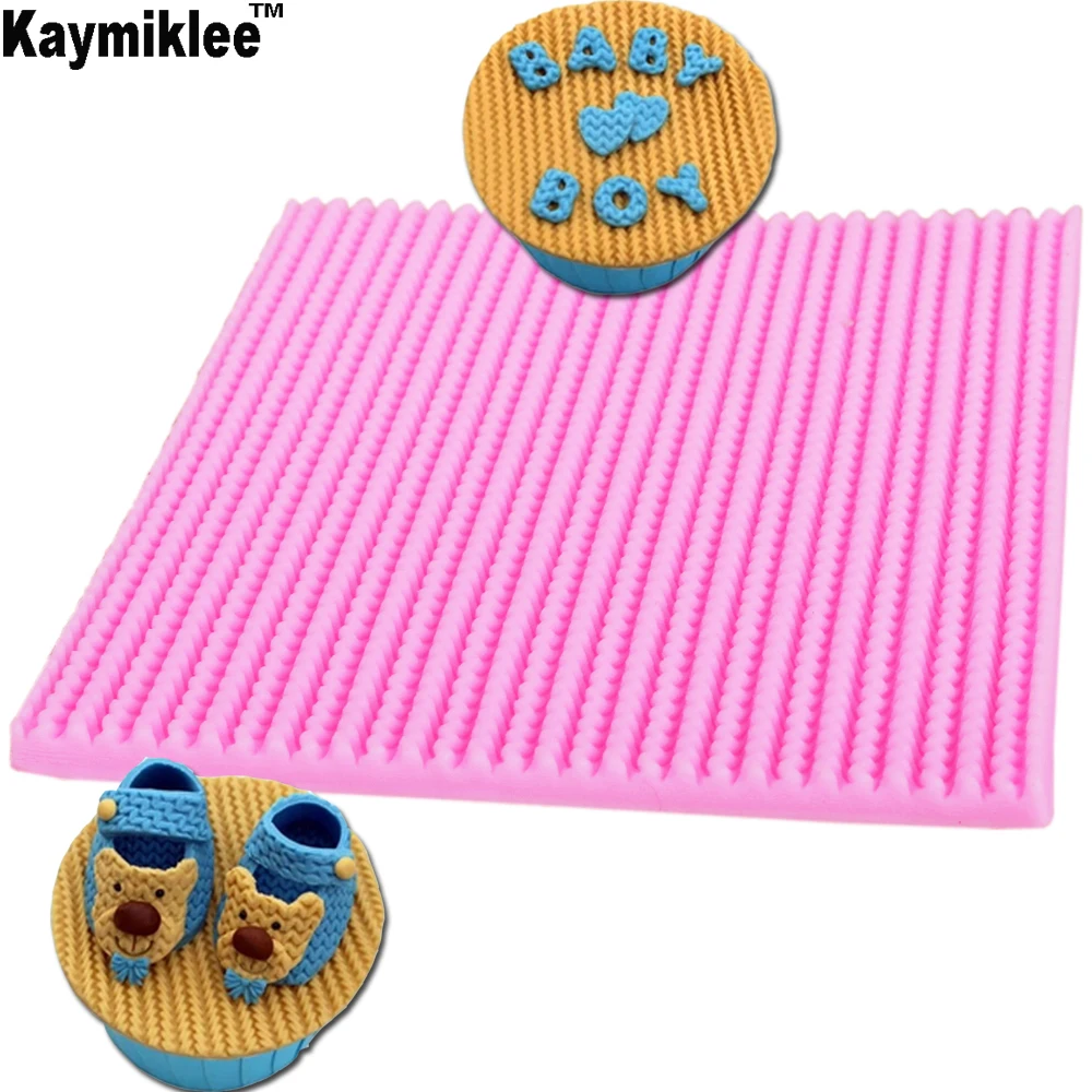 

Силиконовая форма M479, игла для рукоделия, вязание, шерстяная текстура, кружево, помадка, инструменты для украшения торта Полимерная глина-смола, конфеты