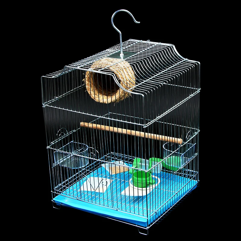 1PCS Budgerigar Cage Wrought Iron Thrush Embroidered Starling Stainless Bird Cage Large Bird Cage Parrot Cage