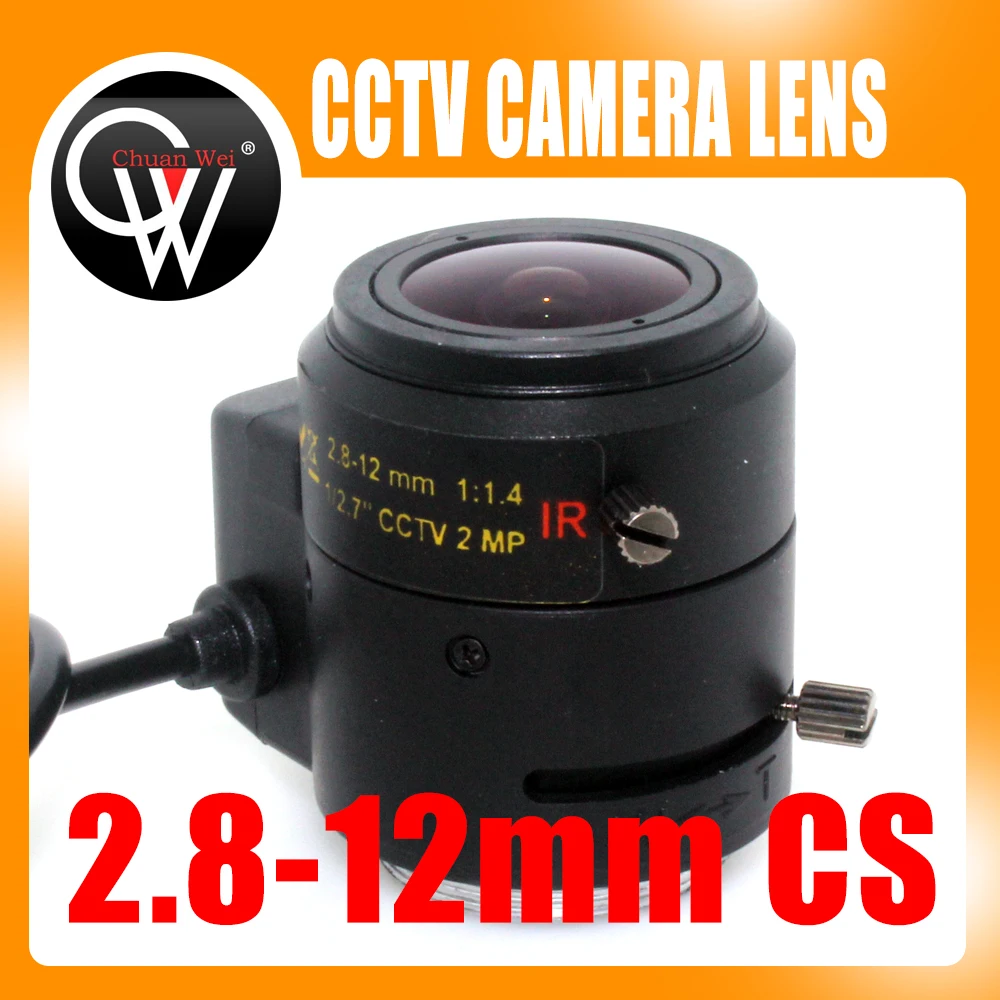 

2MP HD 2.8-12mm cctv lens CS Mount Manual Auto Focal IR 1/2.7" 1:1.4 for Security CCTV Camera IP Camera