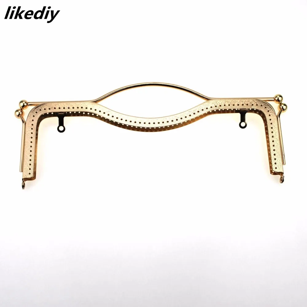 4 Pcs/Lot 27 CM Bronze Silver Gold Black Lips Metal Purse Frame Kiss Clasp Embossing Handle Sewing Bag Part