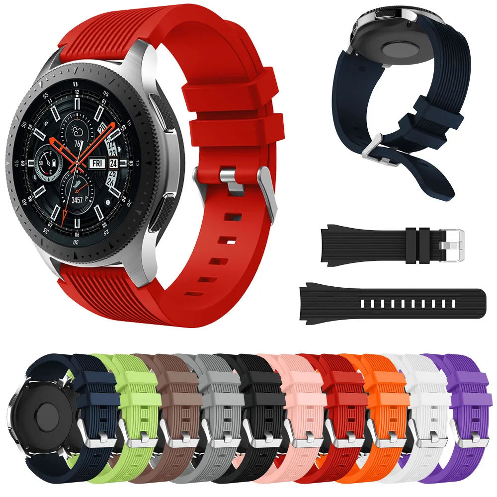 Silicone Wrist Band Strap for Samsung Galaxy Watch 46mm SM-R800 Galaxy Watch 42mm SM-R810 Smart Watch Band Wristband