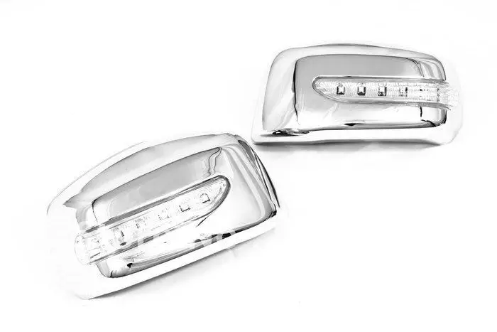 

High Quality Chrome Mirror Cover With LED Side Blinker for Nissan Tiida / Latio free shipping