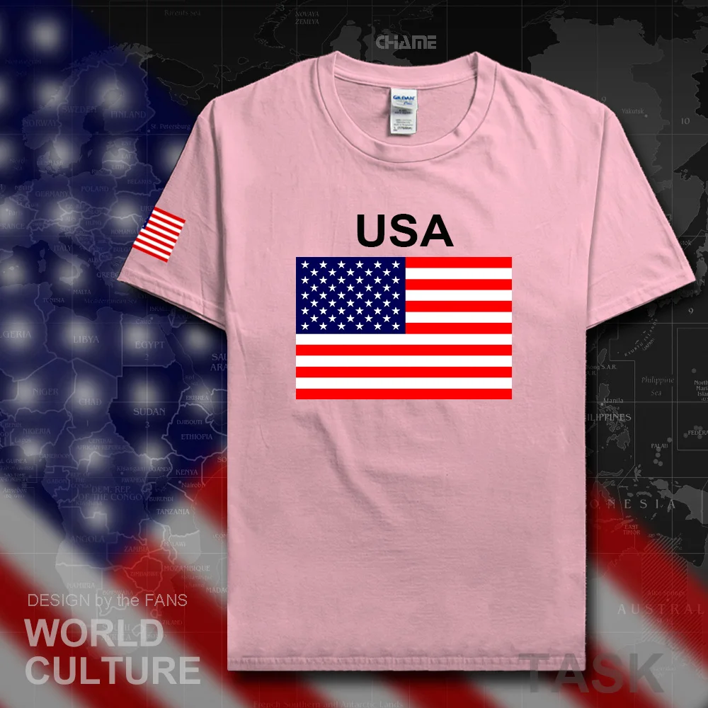 United States of America USA US t shirt man jerseys 2017 t-shirt 100% cotton nation team cotton meeting fans streetwear American