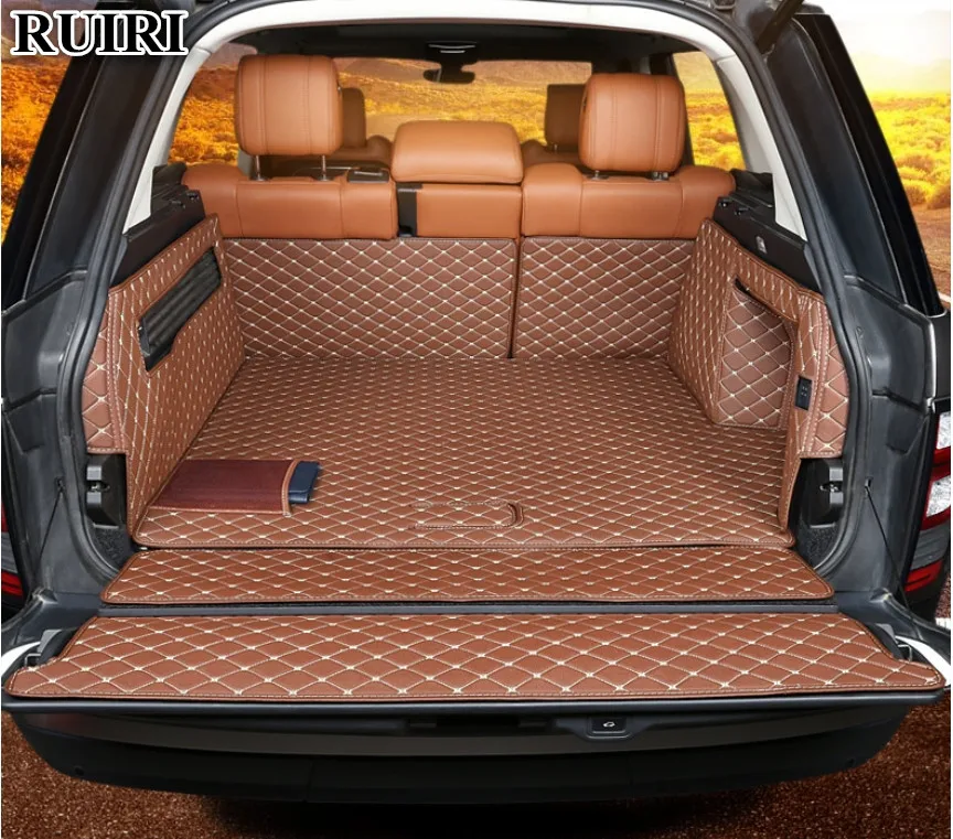 High quality! Custom car trunk mats for Land Rover Range Rover L405 2022-2018 waterproof boot carpets cargo liner luggage cover