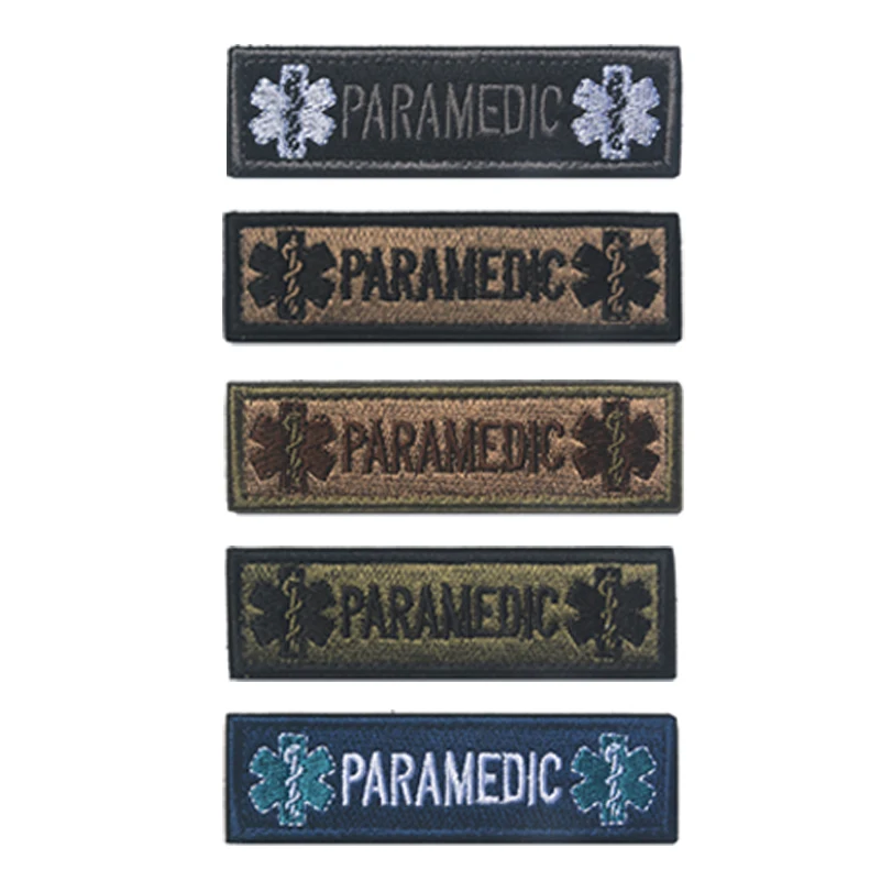 US USA Flag EMT Patch Paramedic Medic Medical First Aid Embroidered Patches PVC RUbber Badges Appliqued Chevron Patches Sticker
