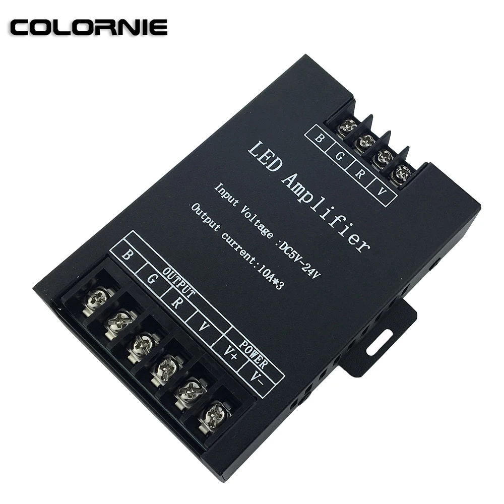 30A LED Amplifier DC5-24V 3*10A amplifier dimmer for RGB LED Strip Power Repeater Console Controller.