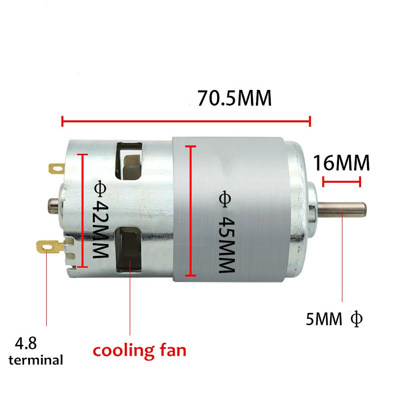 795 775 And 895 DC Motor 12V24V DUAL BALL Bearing High Speed Motor Electric Tools/Table Saw/Hand Saw/Drill/Lawn Mower/DIY Motor!