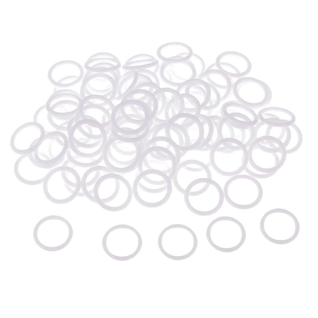 100Pcs 12mm Round Bra Strap Adjuster Slider O Ring Lingerie Supplies Clear & Black & White