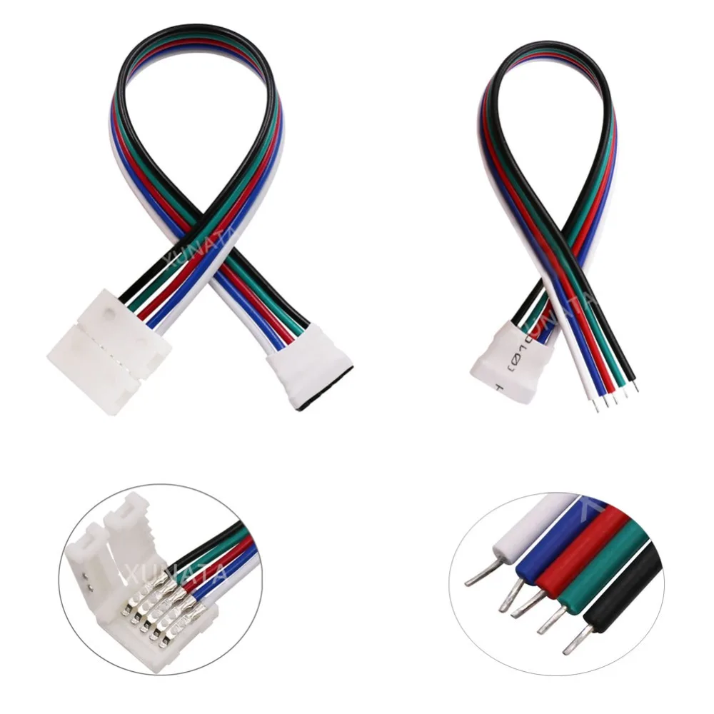 

5-24V LED Strip Connector 4pin RGB 5pin RGBW RGBWW Free Welding Connector For Led Strip