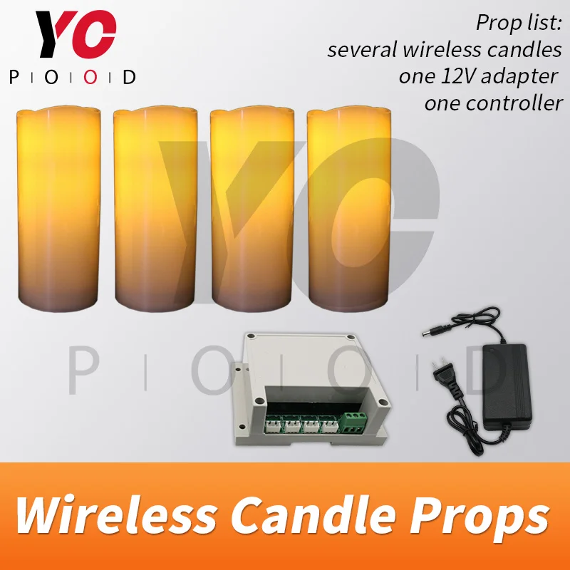 Wireless Candles Prop YOPOOD Escape Room Blow on or out the candles with or no order to escape the chamber room takagism game