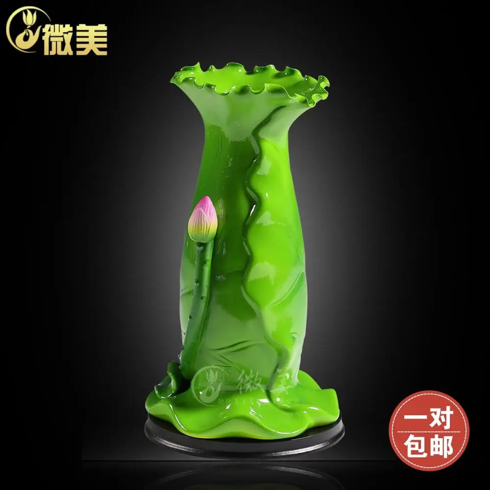 

The 7.5 inch single lotus flowers lotus Buddha Dehua vase full-color Buddhist supplies before the Buddha for Taiwan small applia