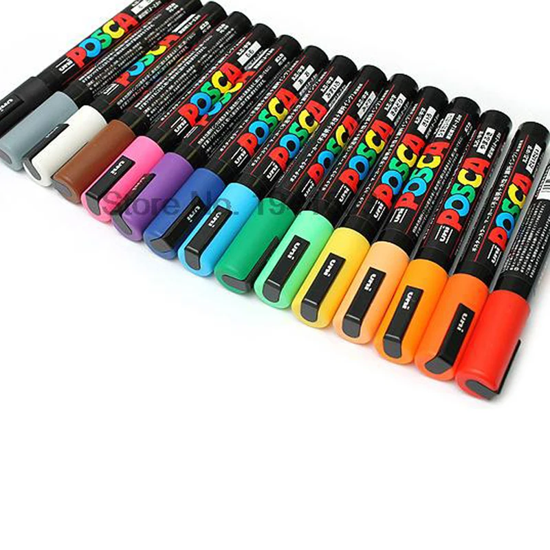 Uni-ball Posca PC-5M Medium Bullet Tip Marker Pens for Drawing School Office Writing Supplies 1Pcs