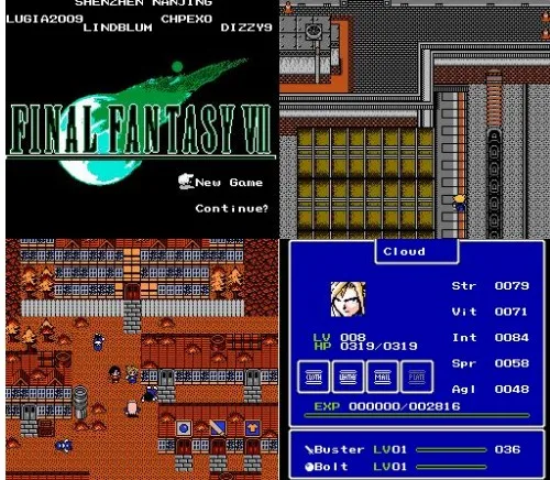 FINAL FANTASY VII kartridż z grą na konsolę NES