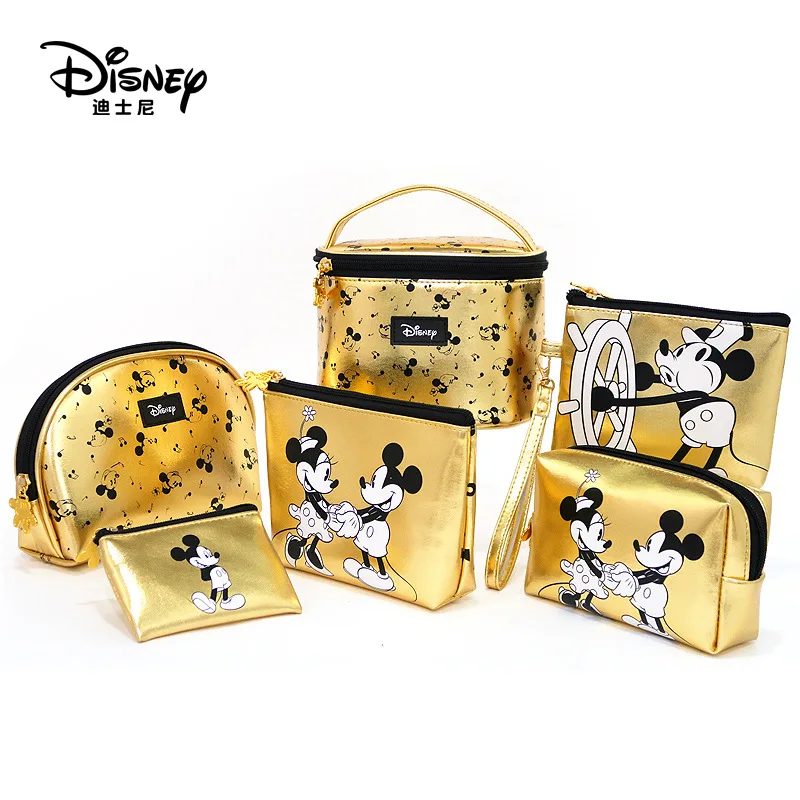 Disney Mickey Mouse Mummy Bag Women Cosmetic Bag Set Wallet Purse Baby Care Bag Girls Gift