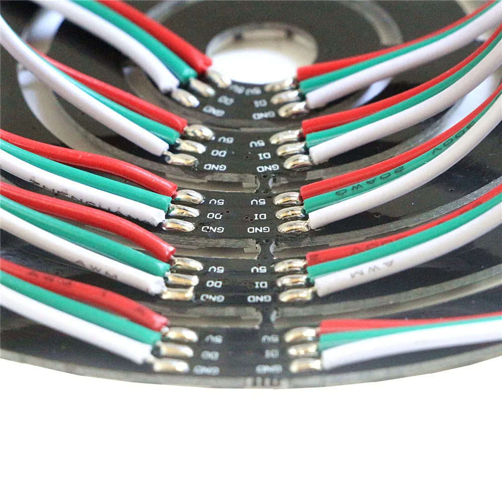 DC 5V WS2812B Pixel Ring  8 16 24 35 45 LEDs 5050 RGB WS2812 SK6812 Addressable Ring Round Pixel LED Module Lamp Strip Light