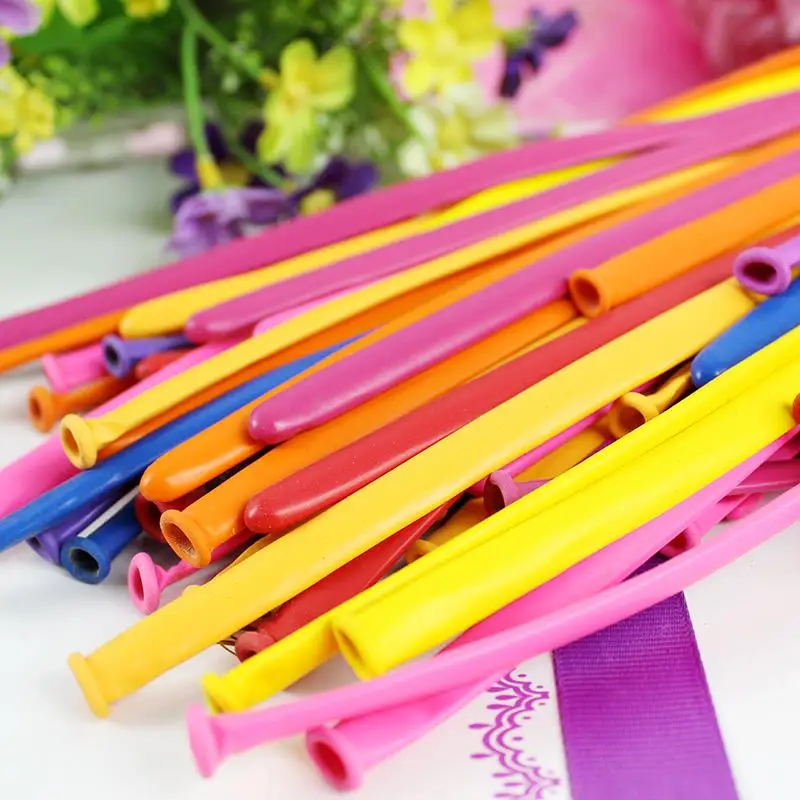 10pcs/ lot Mixed Color Magic Balloon Wedding Birthday Party Decoration Assorted Latex Long Balloon Animal Tying Making Balloons