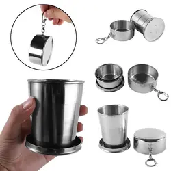 Mini Stainless Steel Wine Glasses Portable Outdoor Camping Picnic Travel Folding Collapsible Metal Drinking Cups Telescopic Mug