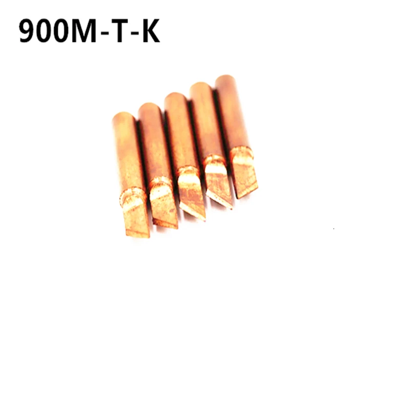 

SZBFT 5piece 900M-T-K Lead-free Red copper Pure cupper Solder tip For Hakko 936 FX-888D Saike 909D 852D+ 952D Diamagnetic DIY