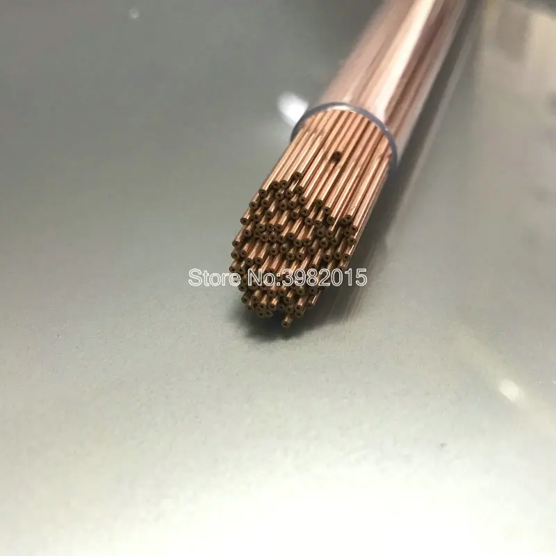 Tubo dell'elettrodo di rame foro singolo 1.0*400mm ID0.3mm per foratrice WEDM