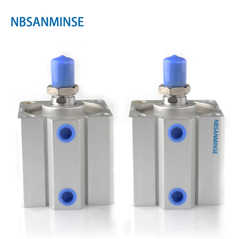 SDA Series Without Magnet 100mm Bore Size Compact Cylinder AirTAC Type Double Acting Cylinder Pneumatic Parts NBSANMINSE