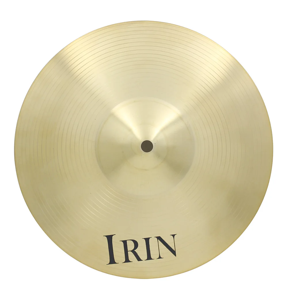 IRIN Brass Drum Cymbals Set, instrumentos de percussão para bateria, Hi-Hat, Crash, liga, Crash, 12 \