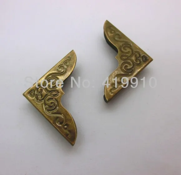 Free Shipping-50PCs Antique Bronze Book Scrapbooking Albums Menus Folders Corner Protectors 4.3x3.1cm  J1314