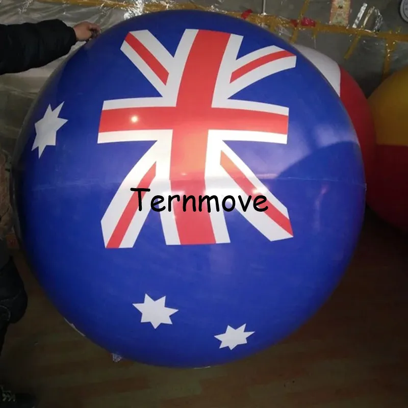 

pvc Australia helium Balloon with Japan New Zealand Canada National Flag Printing for Events Advertising inflatable air balloon