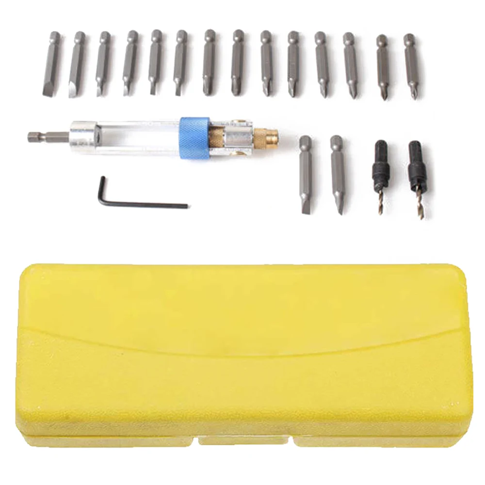 WREOW 20pc HSS set di punte da trapano svasatore Power Drill Bit vite Half Time Drill Driver girevole Set di accessori per utensili a cambio rapido