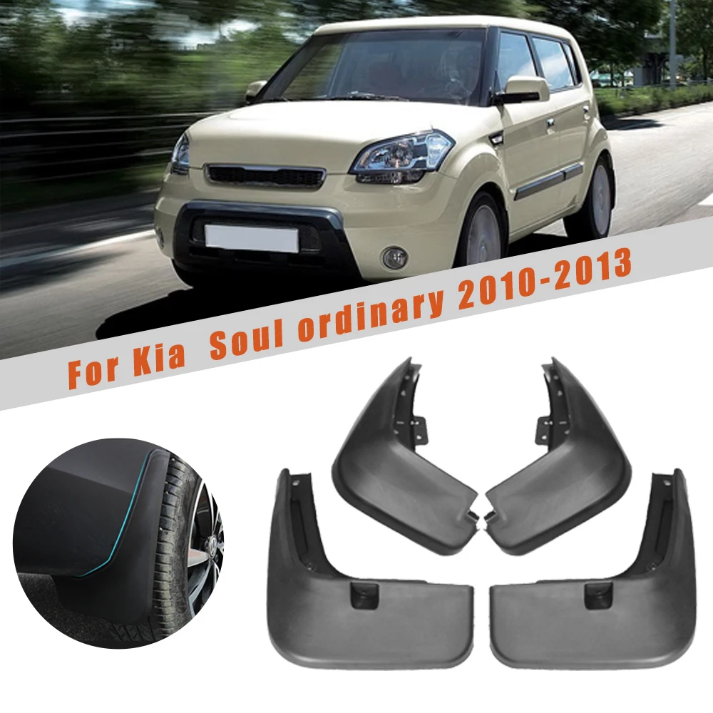 

4pcs For Kia Soul basic 2010 2011 2012 2013 Car Mud Flaps Front Rear Fender Flares Splash Guards Auto Mudflaps Mudguards