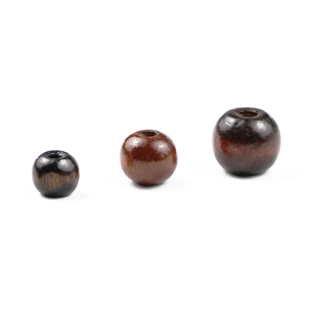 Brown Wooden Beads 10~500pcs 5/6/8/10/12MM Natural wood Eco-Friendly Flat Round Loose Beads For Jewelry Bracelets Making DIY